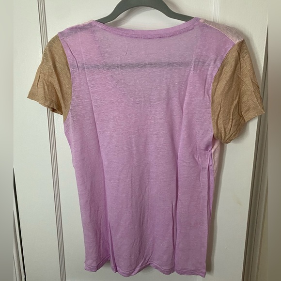 JCrew Linen Colorblock Tee - Picture 3 of 3